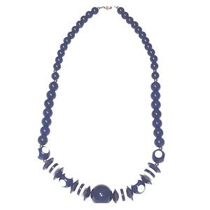 Vintage navy blue necklace